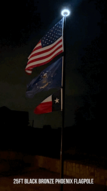 Third Flag Attachment Swivel Kit in black bronze for 25ft telescoping flagpoles by Atlantic Flag & Pole Inc.